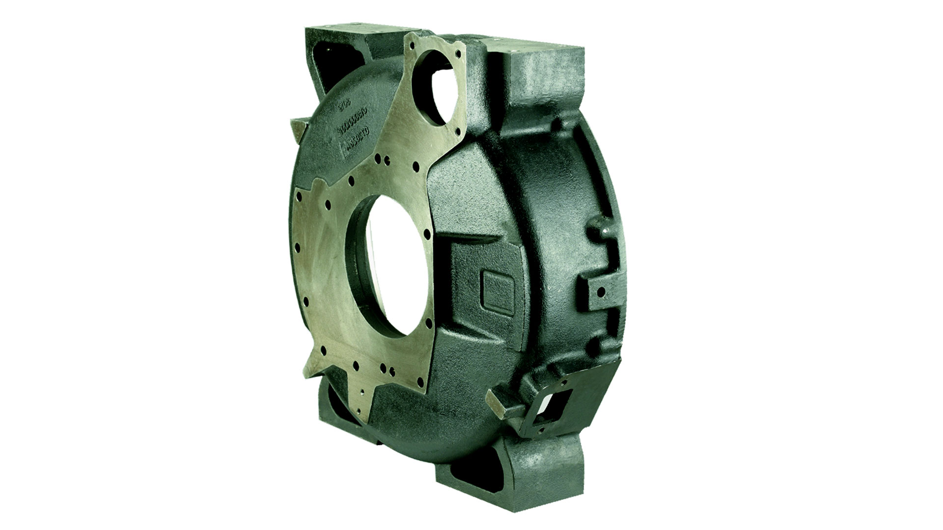 Monolithic flywheel housing